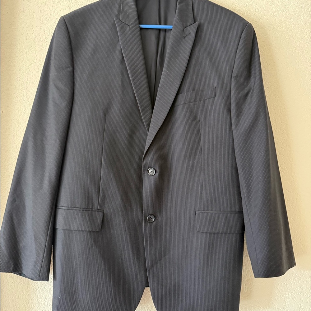 Calvin Klein Charcoal Pinstripe Blazer